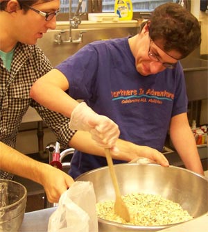 Preparing a new batch of Granola!